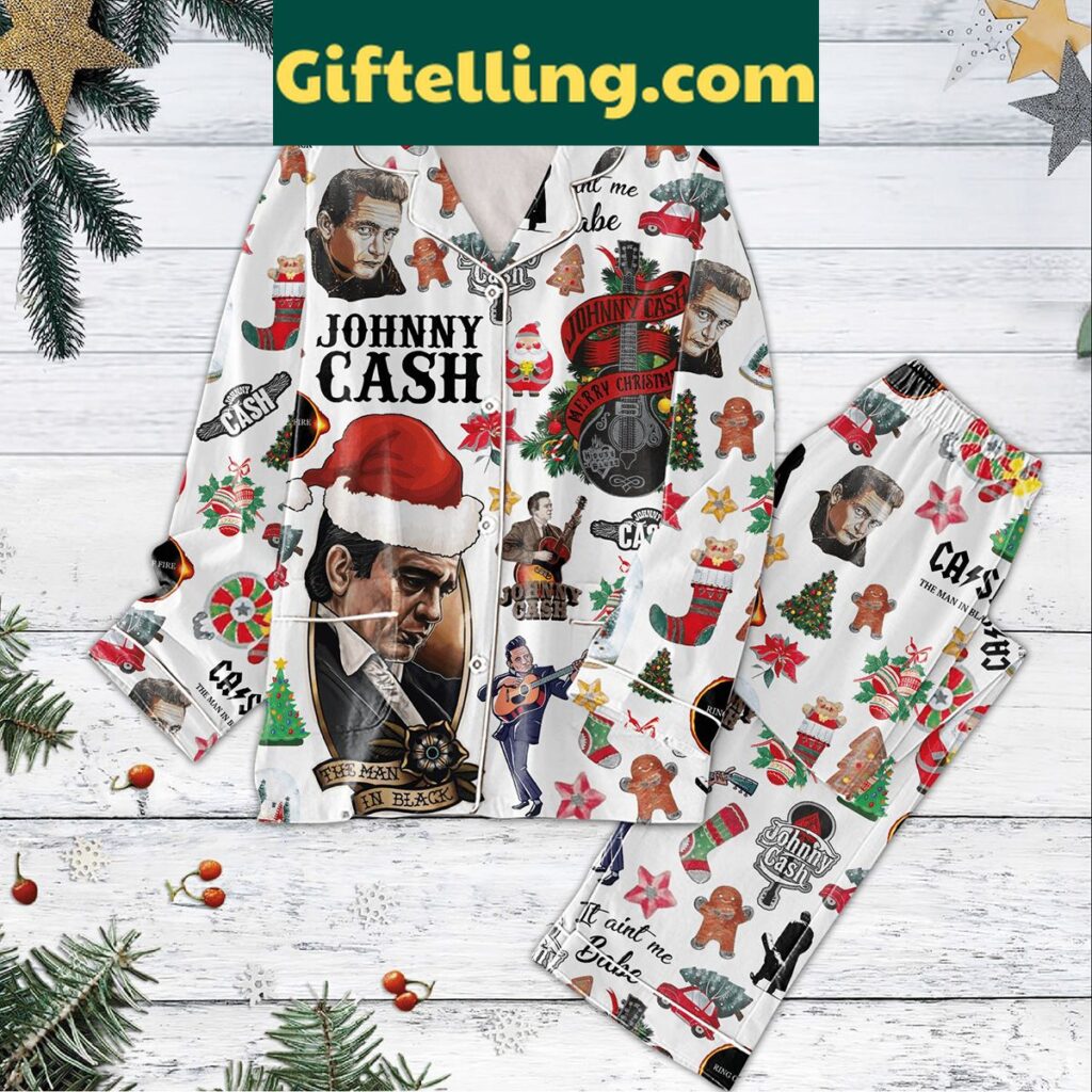 Johnny Cash Merry Christmas The product image showing design and team colors