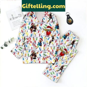 Jon Bon Jovi Christmas Light Polyester Pajamas Set for women and men