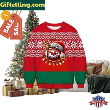 Kansas City Chiefs Christmas Sweater Shirt with Santa Hat