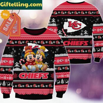 Kansas City Chiefs NFL Mickey Minnie Ugly Christmas Sweater