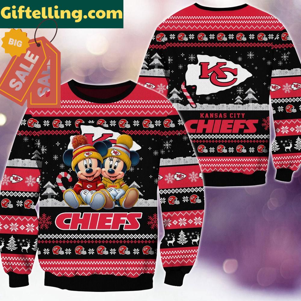 Kansas City Chiefs NFL Mickey Minnie Ugly Christmas Sweater