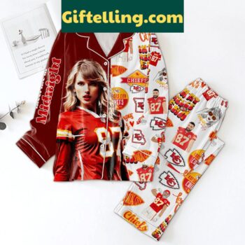 Kansas City Chiefs Taylor Swift Polyester Pajamas Set