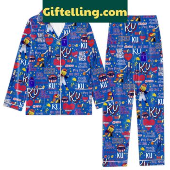 Kansas Jayhawks Rock Chalk Polyester product image showing design and team colors