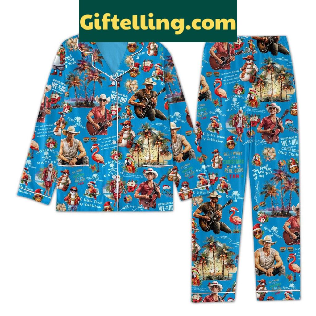 Kenny Chesney Merry Christmas Pajamas Set for men and women