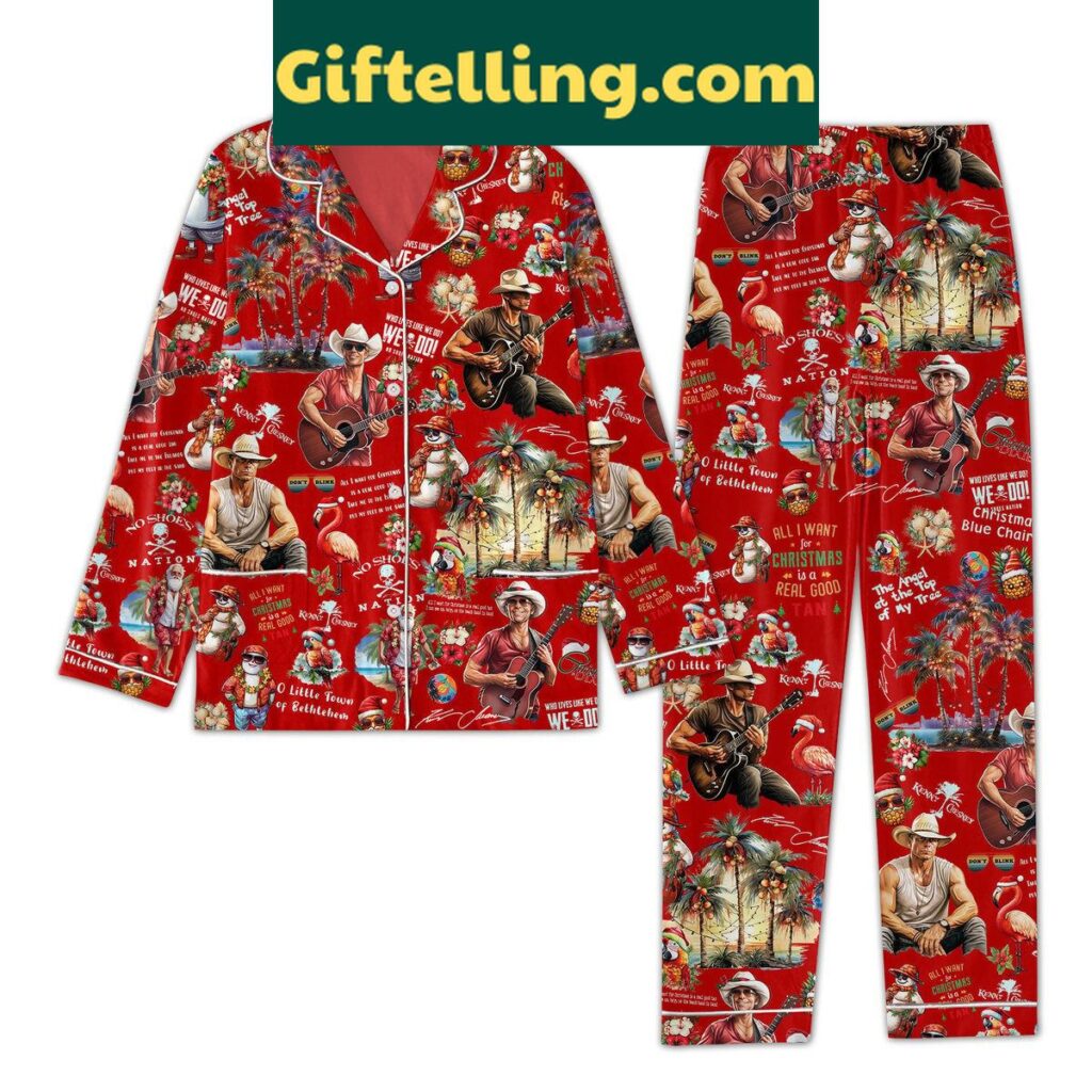 Kenny Chesney No Shoes Nation Pajamas Set for country music fans