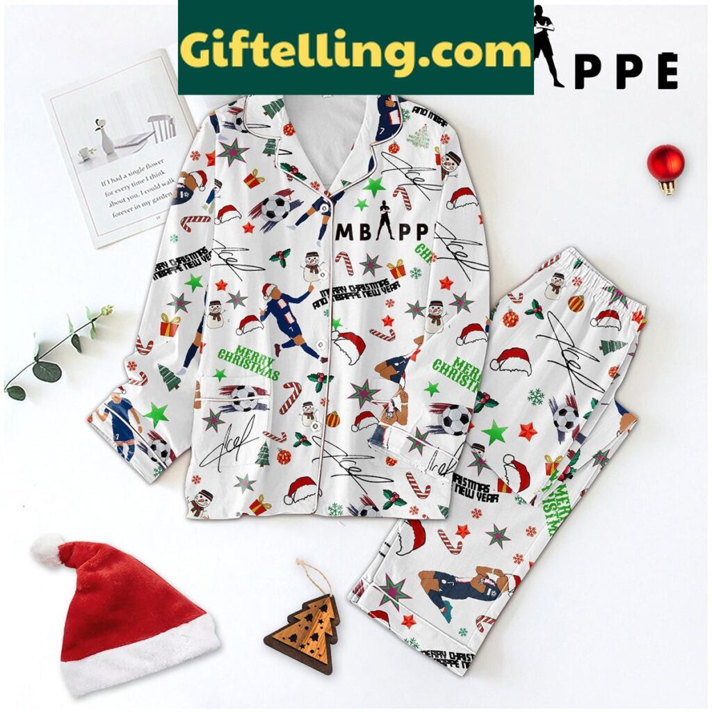 Kylian Mbappe Christmas Pajamas Set