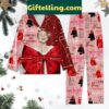 Kylie Minogue Every Day's Like Christmas Polyester Pajamas Set, festive holiday pajamas with snowflake design