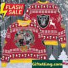 Las Vegas Raiders NFL Snoopy Charades Movies Ugly Christmas Sweater