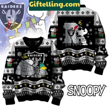 Las Vegas Raiders Peanuts Snoopy Ugly Sweater