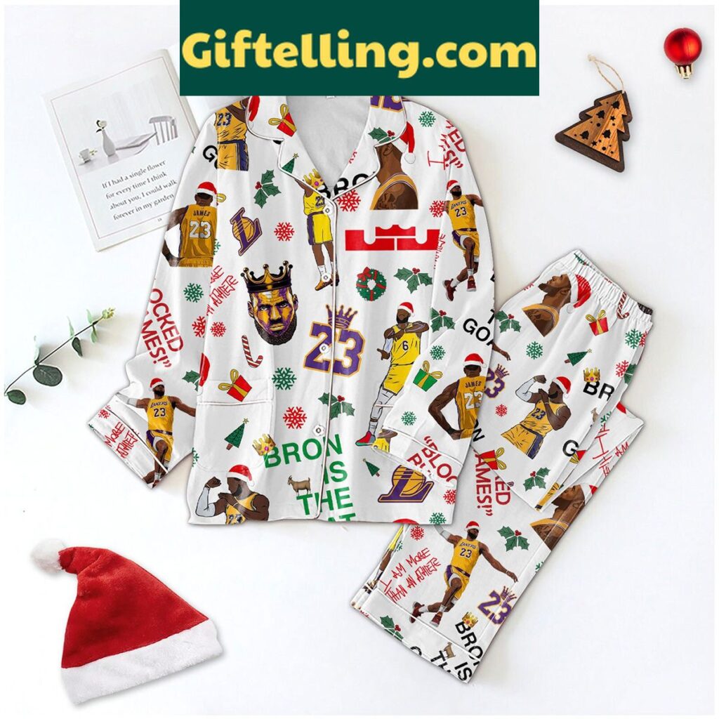 LeBron James 23 Christmas Polyester product image showing design and team colors