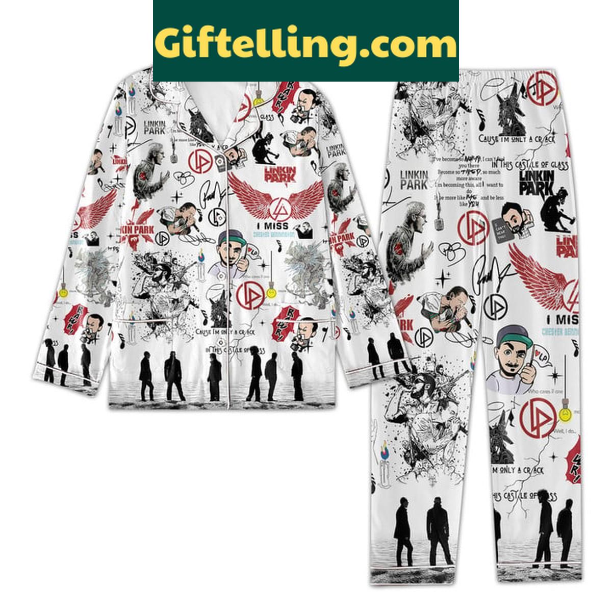 Linkin Park I Miss Chester Bennington Polyester Pajamas Set Linkin Park I Miss Chester Bennington Polyester Pajamas Set