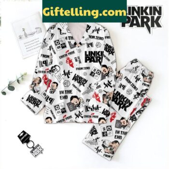 Linkin Park In The End From Zero Polyester Pajamas Set - Rock Band Themed Sleepwear