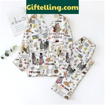 Little House On The Prairie Good Friend Pajamas Set in White Version