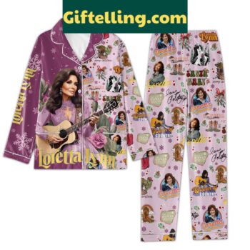 Loretta Lynn Queen Of Country Christmas Polyester Pajamas Set