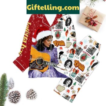 Loretta Lynn-inspired Christmas Polyester Pajamas Set