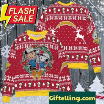 Los Angeles Chargers NFL Snoopy product image showing design and team colors