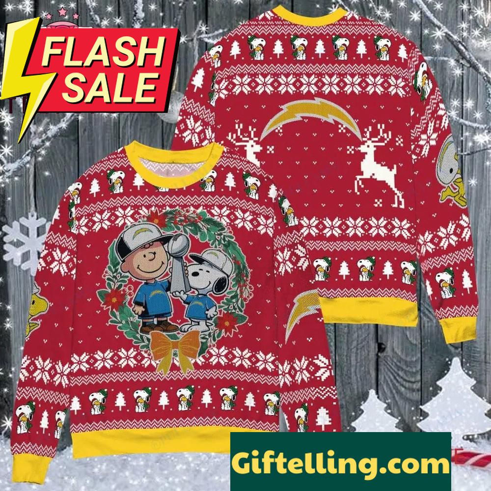 Los Angeles Chargers NFL Snoopy product image showing design and team colors