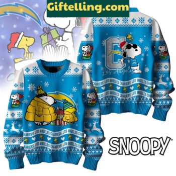 Los Angeles Chargers Peanuts Snoopy Ugly Sweater Christmas NFL Gift for Fans