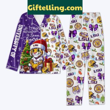 LSU Tigers Christmas 2024 Pajamas Set