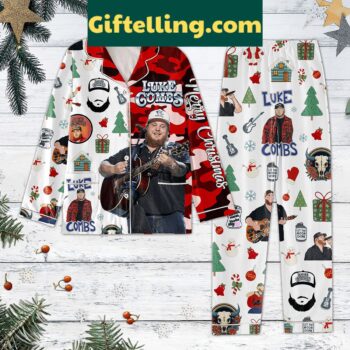 Luke Combs Merry Christmas Pajamas Set, holiday-themed pajamas with festive design