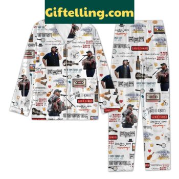 Luke Combs When It Rains Polyester Pajamas Set for women - country music themed sleepwear