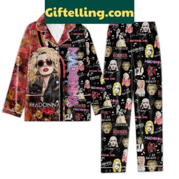 Madonna I'm A Sinner I Like It That Way Pajamas Set, a graphic pajama set featuring a bold design inspired by Madonna