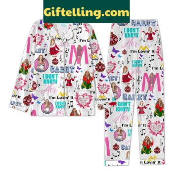Mariah Carey I'm Lovin' It I Don't Know Pajama Set, fun sleepwear with bold print