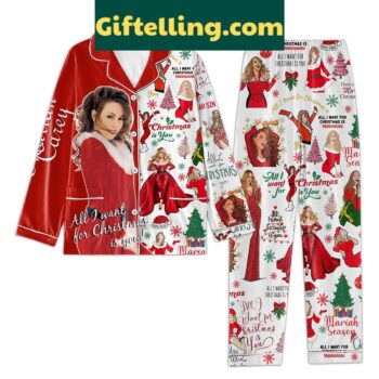 Mariah Carey Merry Christmas Holiday Pajamas Set