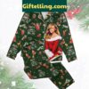 Mariah Carey's Christmas Time Happy Holiday Polyester Pajamas Set Green