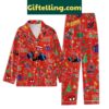Marvel Spiderman Homecoming Santa Is Coming Merry Christmas Silk Pajamas Set