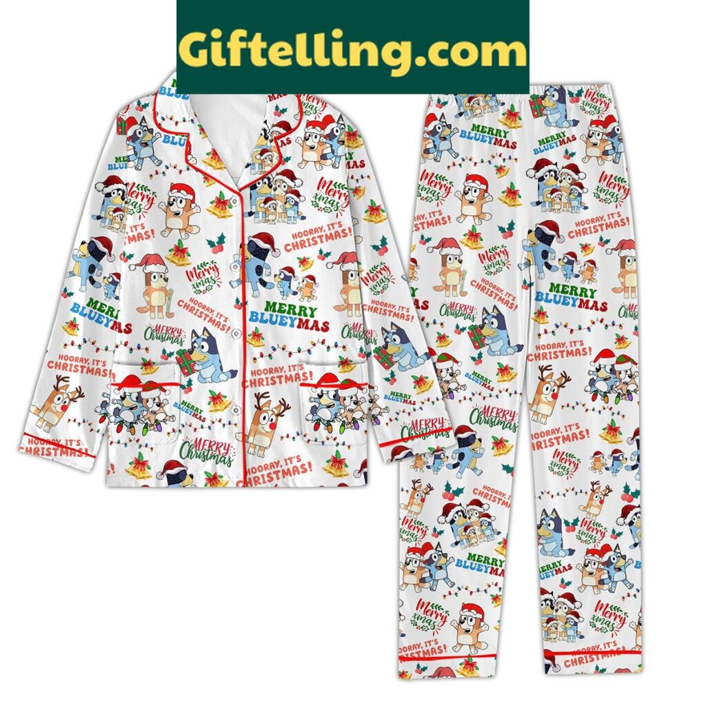 Merry Bluey Christmas Pajamas Set