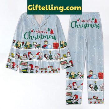 Snoopy Peanuts Merry Christmas And Happy New Year Pajamas Set for men and women
