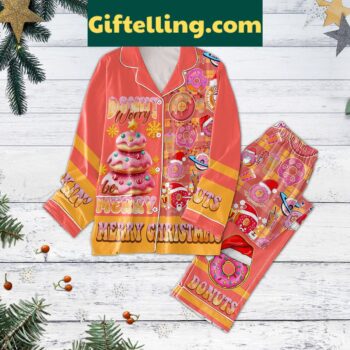 Donut Worry Merry Christmas Pajamas Set