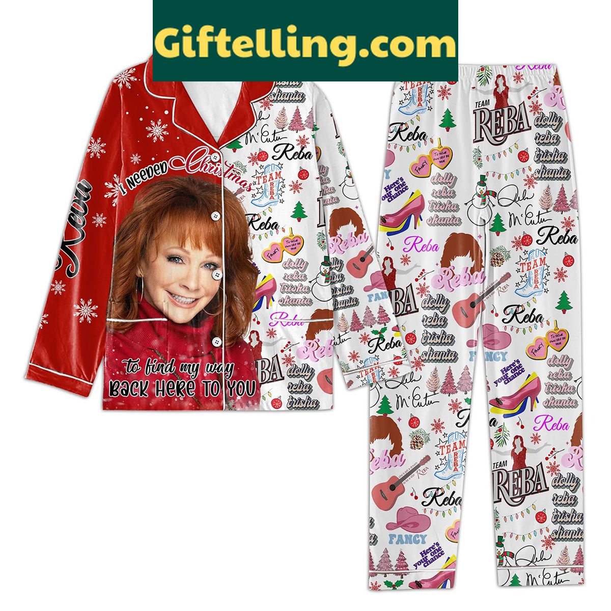 merry-christmas-pajamas-set-reba-team-dolly-reba-trisha-shania-2 Christmas Pajamas Set featuring Reba, Dolly, Reba, Trisha, and Shania