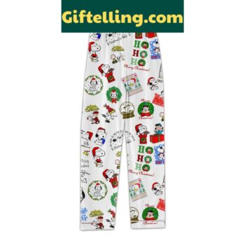 Merry Christmas Snoopy A Charlie Brown Christmas silk pajamas set