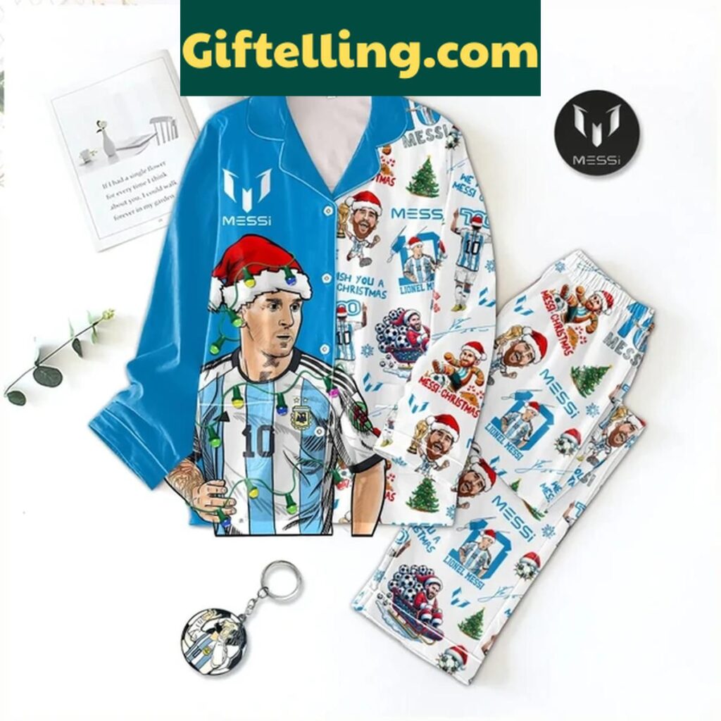 Messi The Goat Wish You A Messi Christmas Pajamas Set
