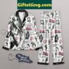 Michael Jackson Black and White Polyester Pajamas Set for Men