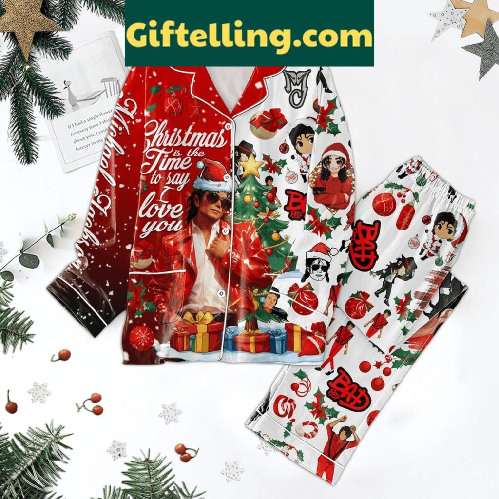 Michael Jackson Christmas Polyester Pajamas Set