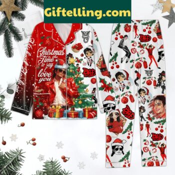 Michael Jackson Christmas Polyester Pajamas Set