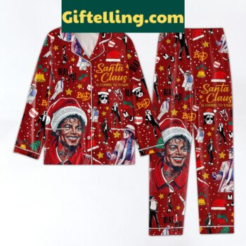 Michael Jackson Santa Claus Is Coming To Town Pajamas Set