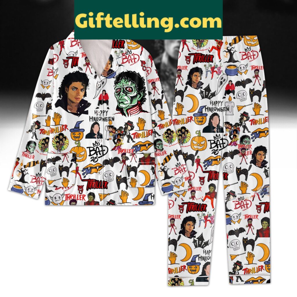 Michael Jackson Thriller Happy Halloween Pajamas Set for adults