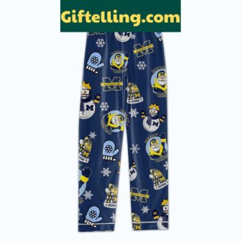 Michigan Wolverines Merry Grinchmas Pajamas Set