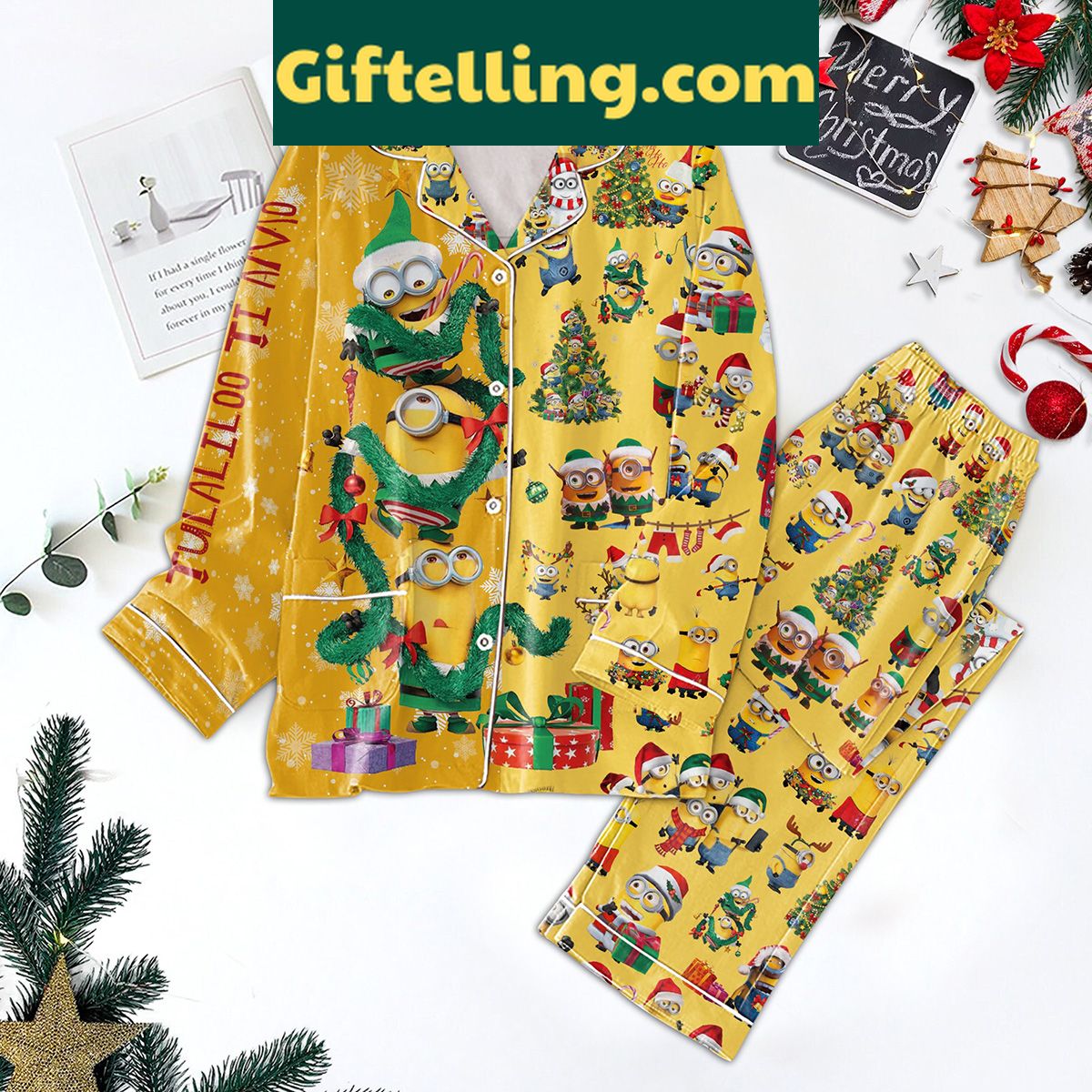 minions-merry-christmas-pajamas-set-for-the-whole-family-2 Minions Merry Christmas Pajamas Set with Festive Holiday Design