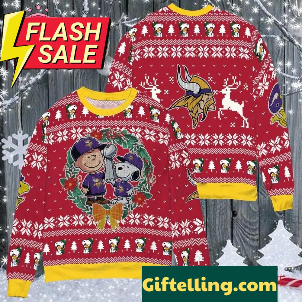 Minnesota Vikings NFL Ugly Christmas product image showing design and team colors