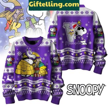 Minnesota Vikings Peanuts Snoopy Ugly Sweater