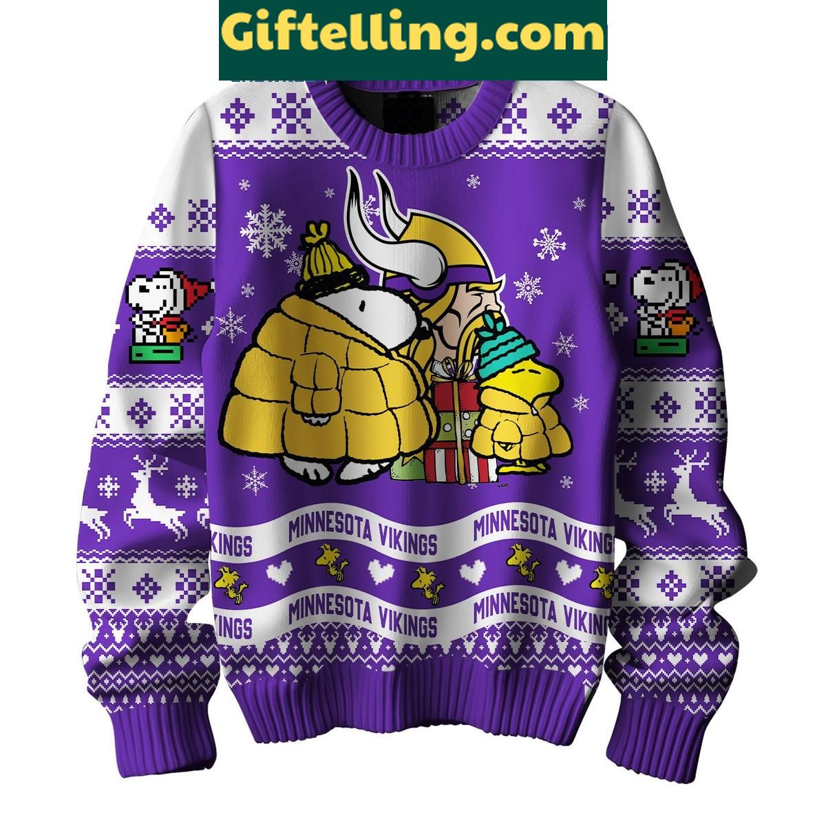 Minnesota Vikings Peanuts Snoopy Ugly Sweater Christmas Gift Minnesota Vikings Peanuts Snoopy Ugly Sweater