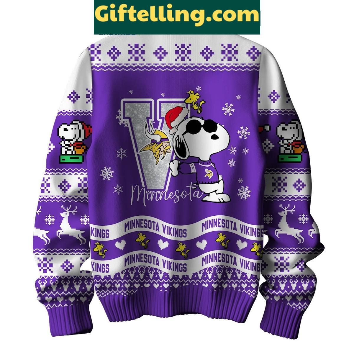 Minnesota Vikings Peanuts Snoopy Ugly Sweater Christmas Gift Minnesota Vikings Peanuts Snoopy Ugly Sweater