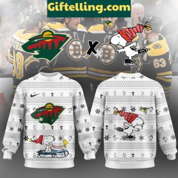 Minnesota Wild Snoopy Winter Ugly Sweater, NHL team ugly sweater