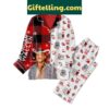 Morgan Wallen Christmas silk pajamas set with festive design