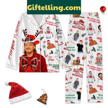 Morgan Wallen Christmas Polyester Pajamas Set